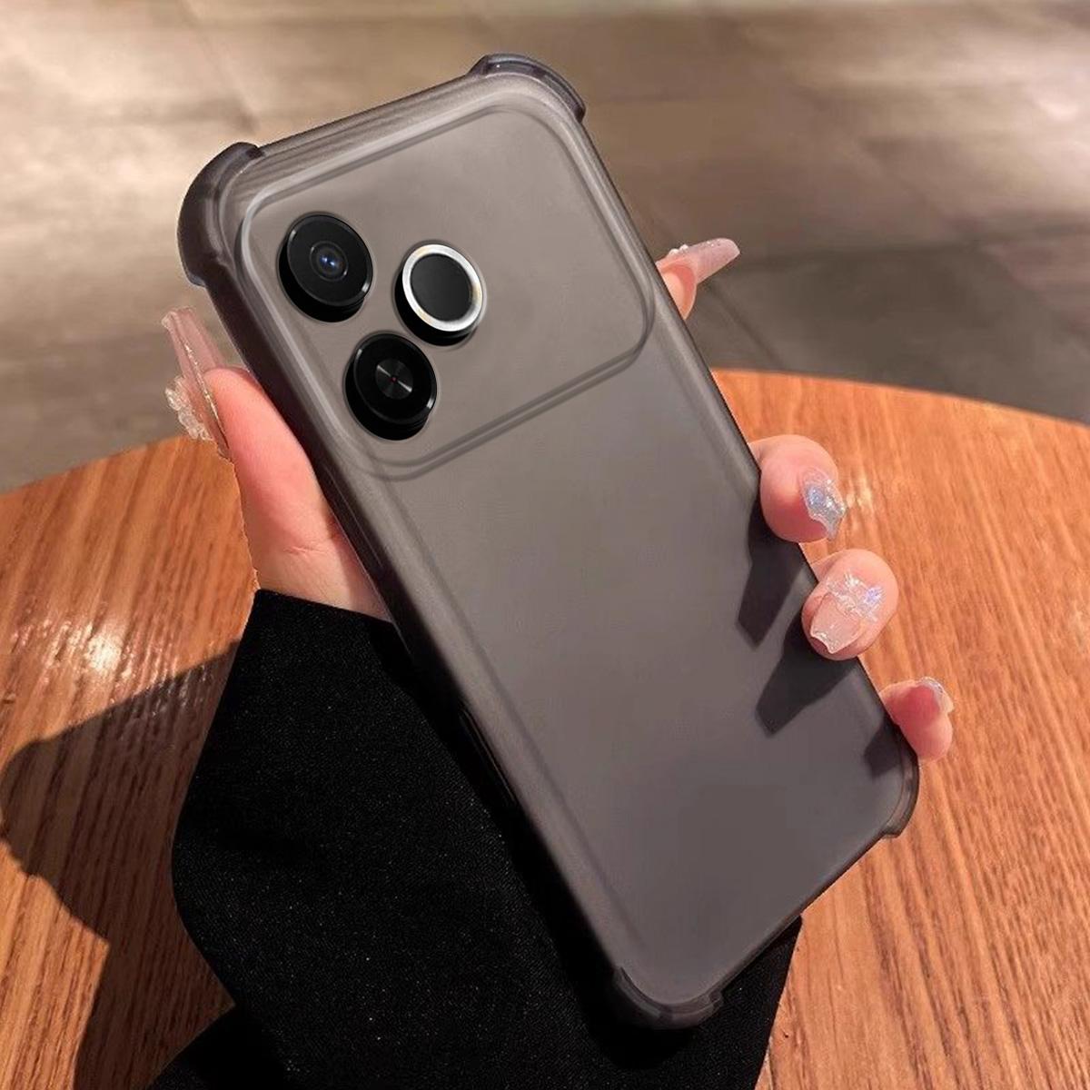 Case for OPPO A6c Translucent Frosted Matte Casing 4-Corner Airbag Shockproof Bumper Cover OPPO A6c матовый черный
