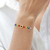Knotted Rope Evil Eye Hanadchain Rainbow Beads Bracelets Adjustable Size