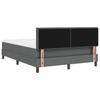 Boxspring bed with headboard Dark Grey 140 x 200 cm Fabric