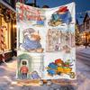 Paddington Bear Pattern Blanket for Home Decoration, Bed, Sofa, Car Travel, Camping, Suitable for All Seasons, Birthday Christmas Gift