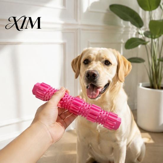 Tough Chewing Toys for Large Dogs Spiky Dog Chew Stick, Indestructible Toy, Teeth Cleaning Pet Small Medium Toy with Treat Dispensing Hole Aggressive