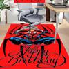Happy Birthday Spiderman Carpet For Playroom Bedroom Living Room Sofa Home Decorkids Game Area Rug Nonslip Floor Mat