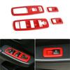 Car Window Lift Switch Button Trim Cover Decor for 2011+ Jeep Grand Cherokee Red
