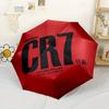 Ronaldo Cr7 Football Legend Automatic Umbrella Folding Umbrella with 8 Ribs Foldable Design for Outdoor Daily Use Outdoor Accessory Gift for Festivals