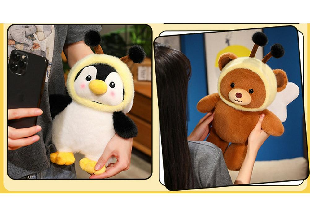Hobby Cute Animal Plush Toy: Bee, Penguin, Pig, Teddy Bear Soothing Doll for Children