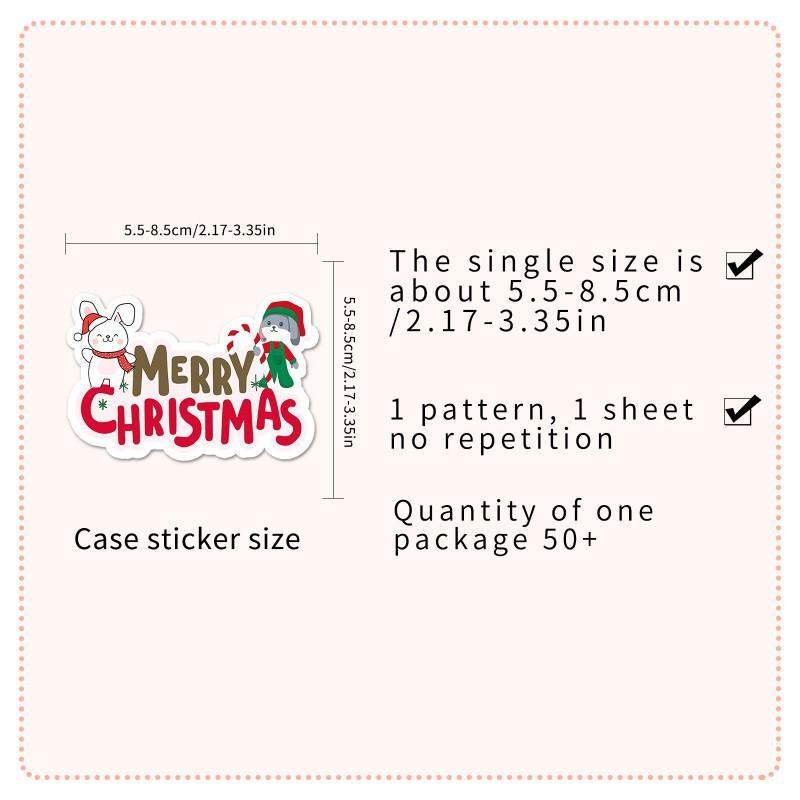 50 Christmas Graffiti Stickers Personalized Cartoon Holiday Creative Decoration Luggage Phone Case