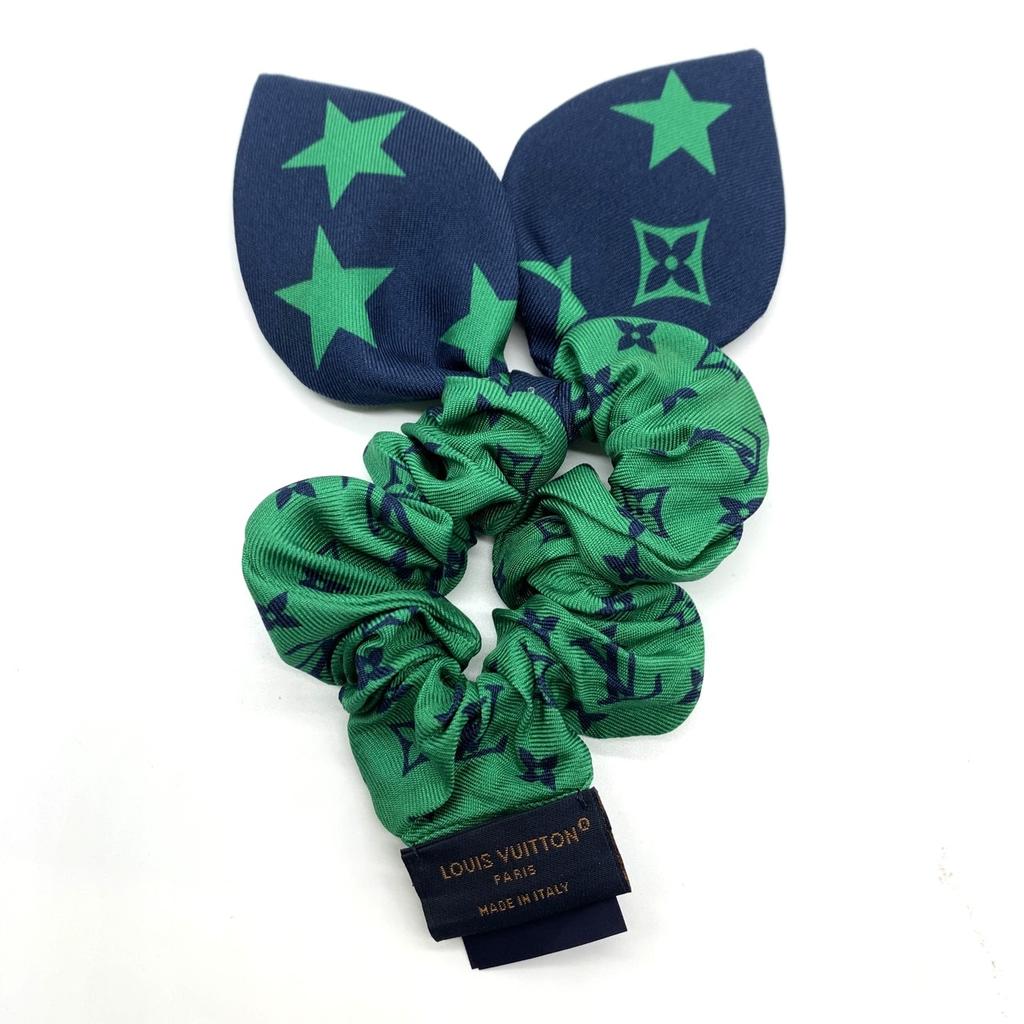 Used LOUIS VUITTONhair accessory Navy silk Women