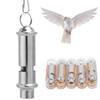 Stainless Steel Ultrasonic Pigeon Whistle with Lanyard for Dog Bird Eagle Parrot Training