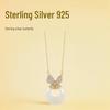 Trendy Pure Silver Butterfly Necklace with Hetian Jade Pendant - Women's Light Luxury Clavicle Chain