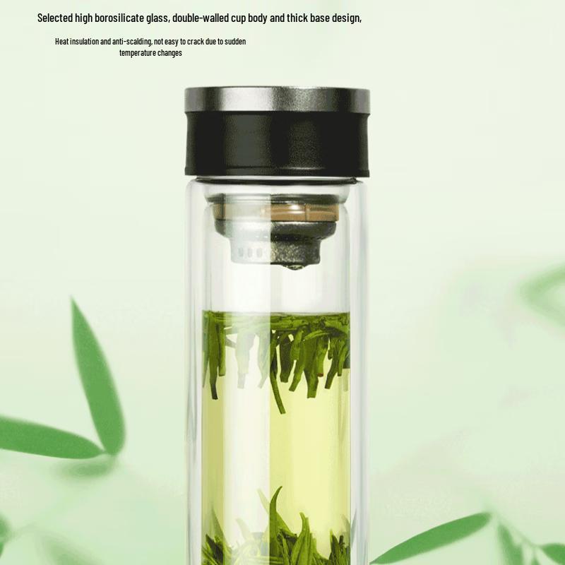 Aishida Ti Enjoy Double Wall Glass Drinking Cup