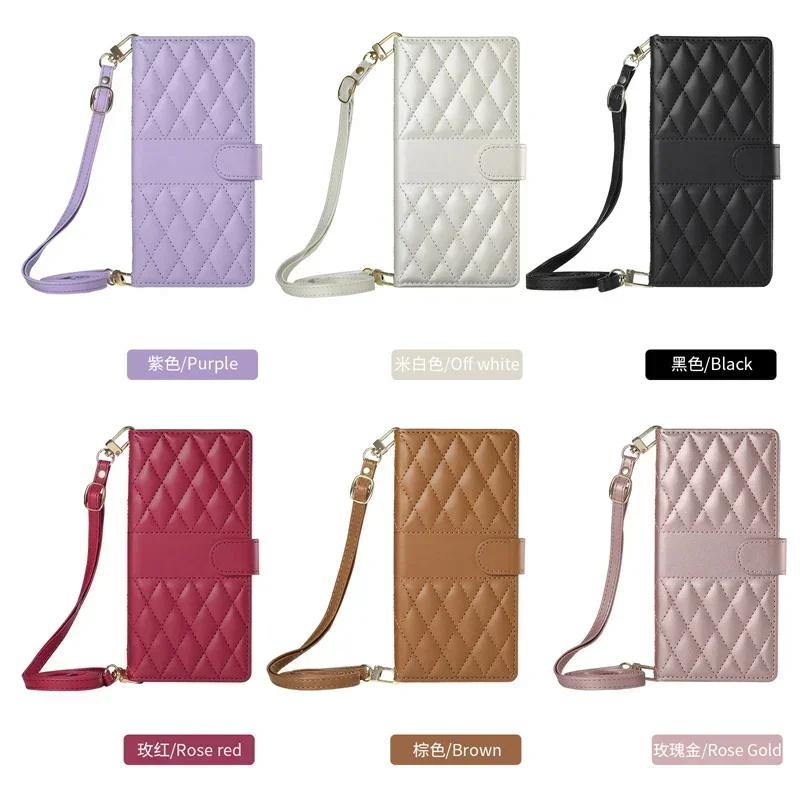 Long lanyard Flip Leather Case for Google Pixel 10 9 8 7 Pro XL 10A 9A 8A 7A Wallet Card Holder Pocket Phone Cover Coque Etui