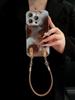 Coffee Lanyard Xiaomi 15sPro Mobile Phone Case Fine Hole Glacier Pattern Xiaomi Lens Film All-inclusive Edge Anti-drop
