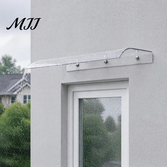 Home Window Rain Guard Exterior Awning, Invisible Shelter Cover, Outside Front Door Canopy, Heavy Duty Protection Weatherproof PET Awnings for