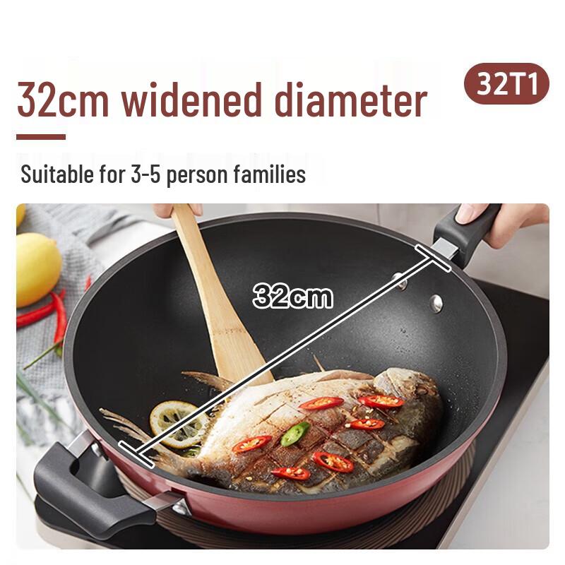 

Midea Non-stick Aluminum Wok with Double Handles