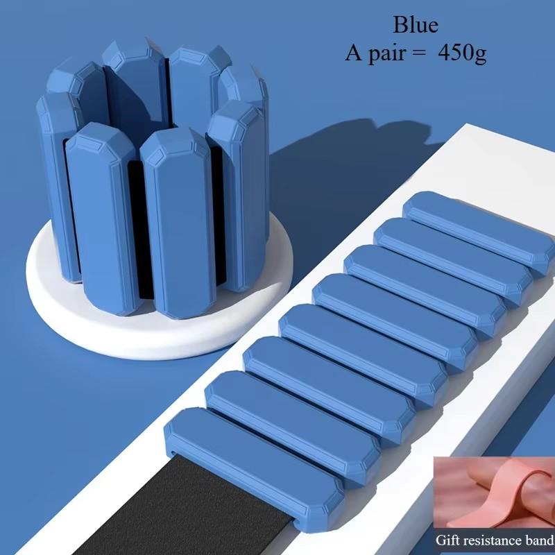 

Регулируемый грузоподъемный напульсник Стальной и силиконовый браслет Носимый ремешок с утяжелителями для лодыжки и запястья для фитнеса, бега