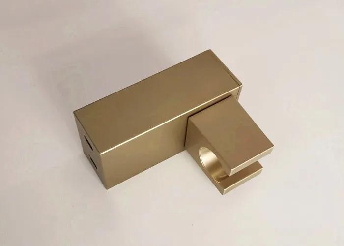 Brushed Gold abs plastic Shower Set Wall Mounted Embedded Bathroom Shower Mixer Matte Black Bath Shower Kit