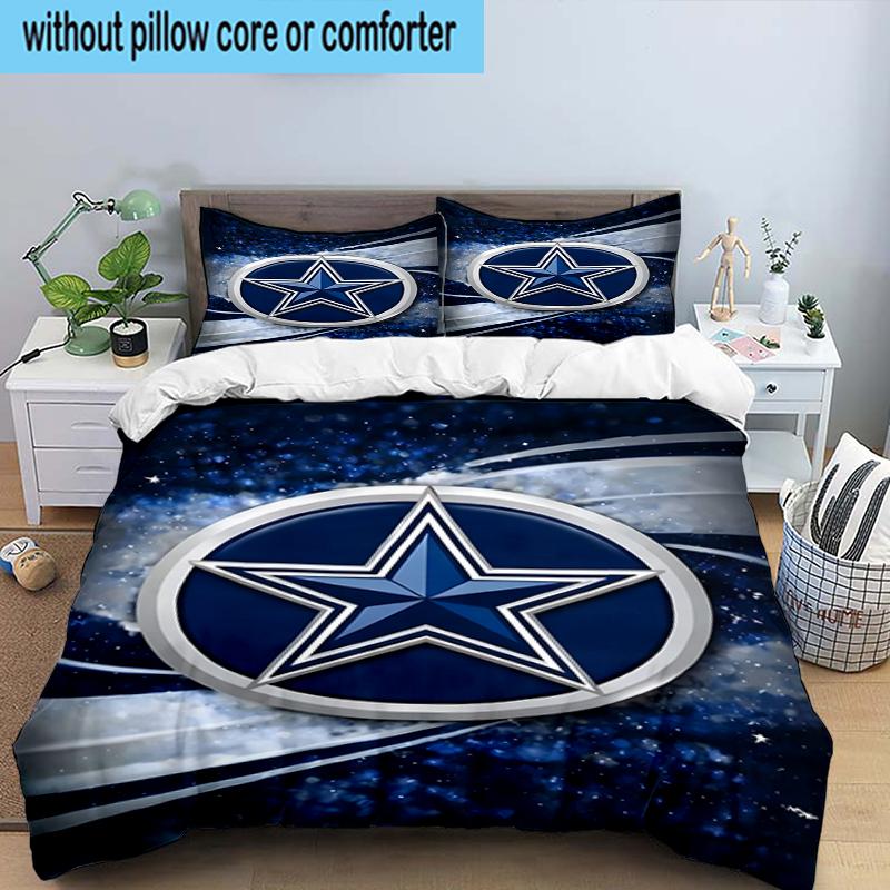 American Football Team 3PCS Bedding Set 2D Printing (Includes 1 Duvet Cover + 2 Pillowcases Coreless), Bedroom decor,Fan Gift