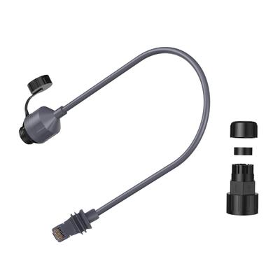 Rectangular Satellite SPX To RJ45 Ethernet Adapter Male To Female Coupler Cable 24AWG IP68 Water