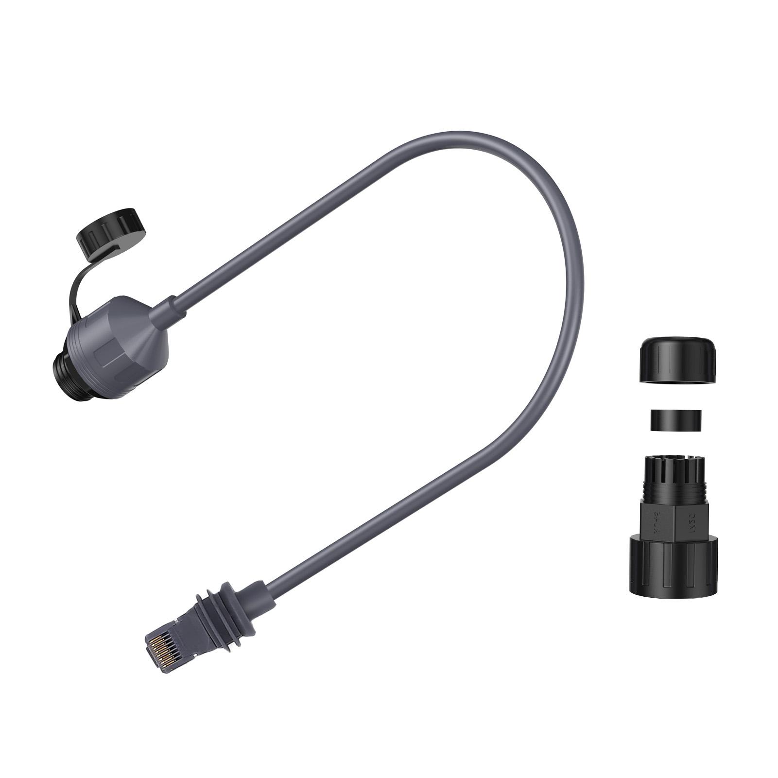 

Rectangular Satellite SPX to RJ45 Ethernet Adapter Male to Female Coupler Cable 24AWG IP68 Water