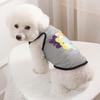 Summer Dog Shirt Round Neck Cartoon Pattern Breathable Thin Mesh Pullover Casual Wear Sleeveless Pet Printed T-shirt Cat Small Dog Vest Puppy Costume