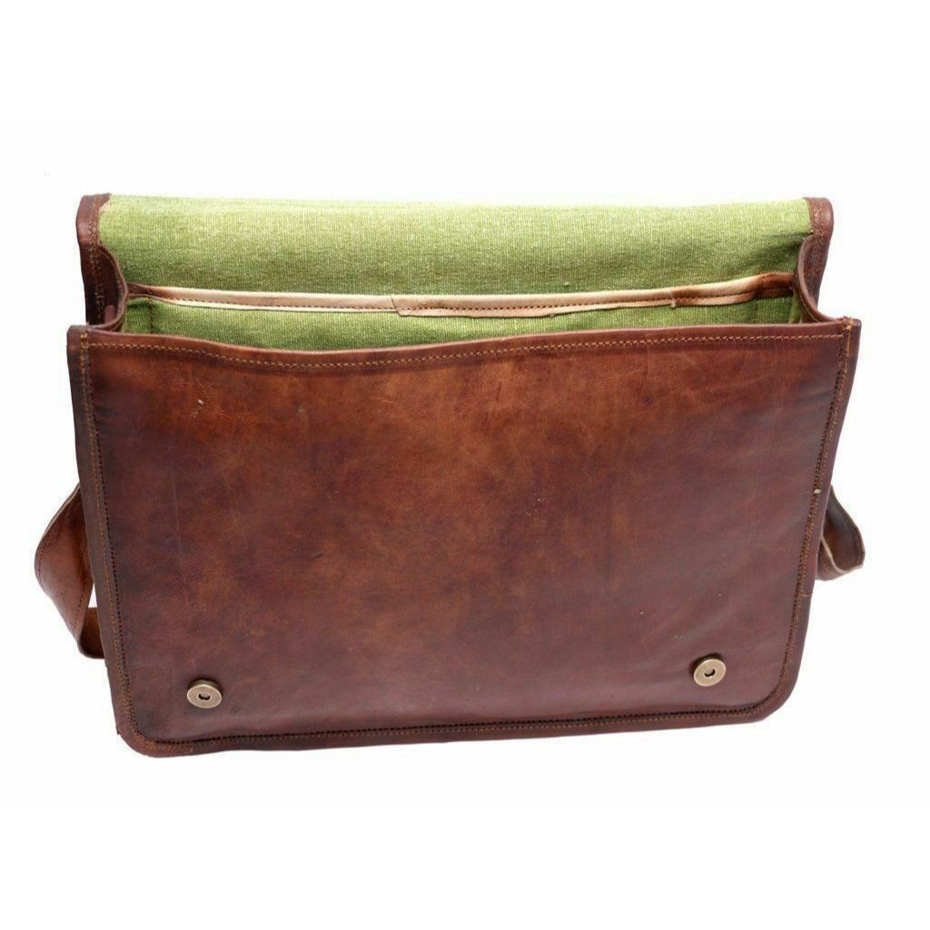 Men Best Vintage Brown Leather Messenger Shoulder Laptop Briefcase Bag