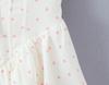 2026 Chic Sweet Polka Dot Lace Patchwork Camisole Dress with Mini Skirt