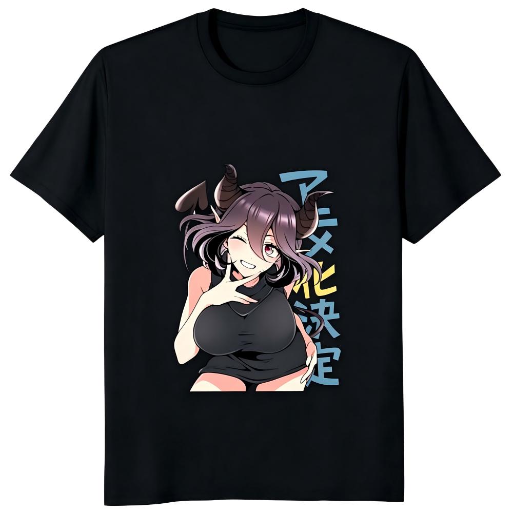 Anime Demon Girl Waifu Graphic T-Shirt