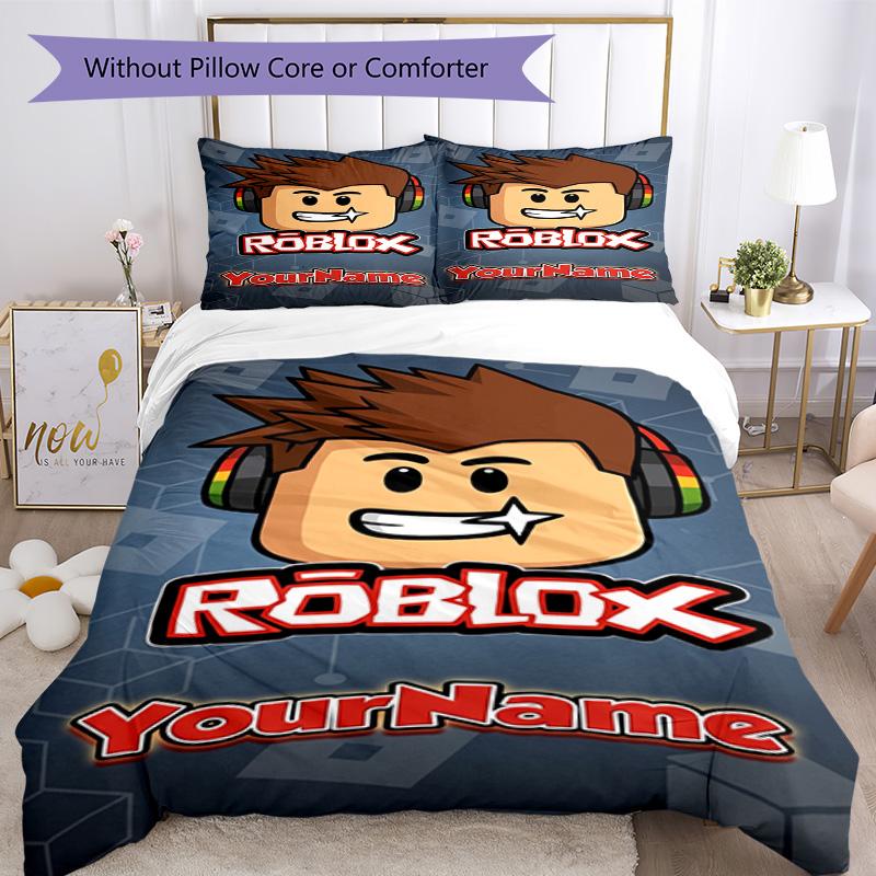 Roblox 239 Customize your name Bedding Set Breathable Duvet Cover with Pillowcases Home Decoration Birthday Gift