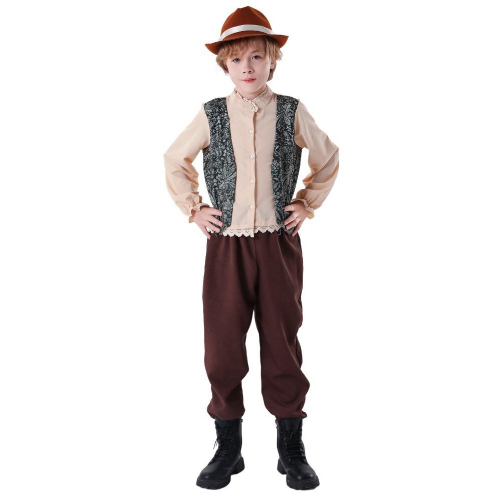 Cosplay halloweenské kostýmy Evropské a americké středověké retro šaty pro dětský den cos červen 1 kostýmy pro jevištní vystoupení