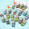 5PCS Kids Cartoon Tin Toys Cute Pull Back Toy Car Children's Mini Car Model Funny Simulation Racing Car Toys Gift