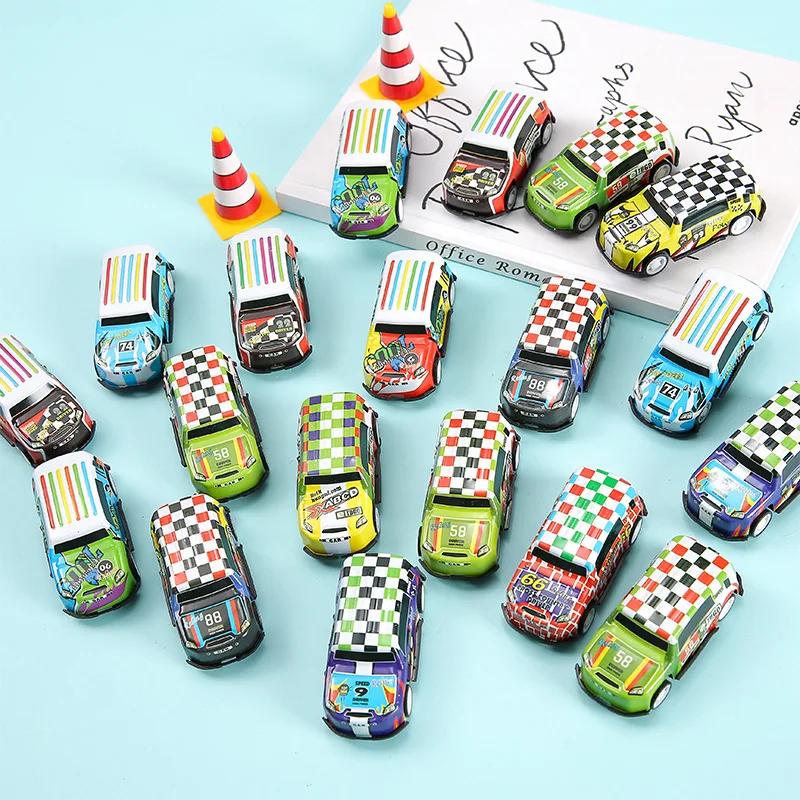 5PCS Kids Cartoon Tin Toys Cute Pull Back Toy Car Children's Mini Car Model Funny Simulation Racing Car Toys Gift