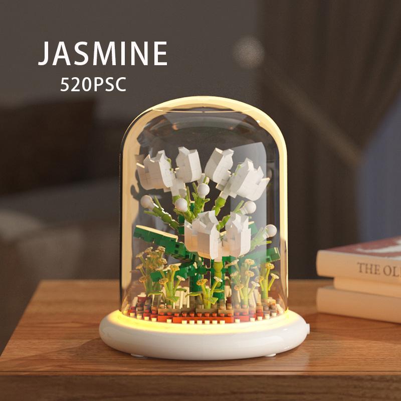 Building Block Flower Micro Particle Assembly for CHILDREN'S Building Block Toys Roses Tulips Tabletop Decorations Gifts