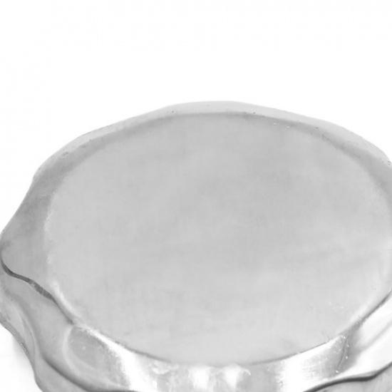 Universal Silver Tone Motorcycle Scooter Fuel Tank Gas Cap Cover Protector