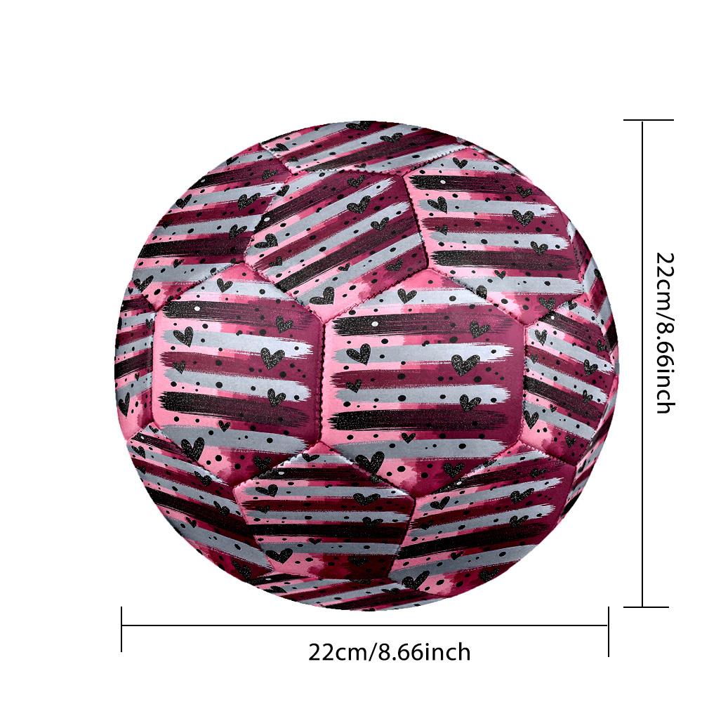 1pc Love Motion Theme Soccer Ball Football, Size 5, Lightweight PVC, Outdoor Training Soccer Ball,Gift c6523