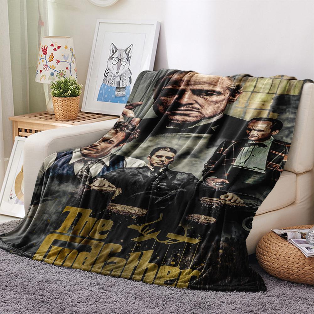 1 st The Godfather-tryck Flanellduk, Högkvalitativ Bekväm för Alla Årstider, Heminredning, Värme och Komfort, Perfekt för Gåvor