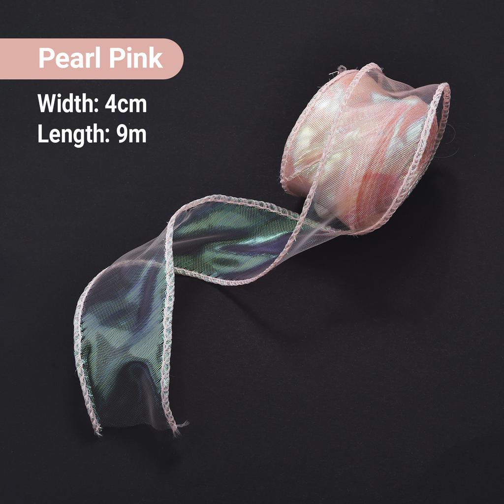 Fishtail Yarn Silk Organza Ribbon 4CM Flower Baking Gift Packaging Apparel Craft Supplies DIY Sewing Fabric Clothing Accessories