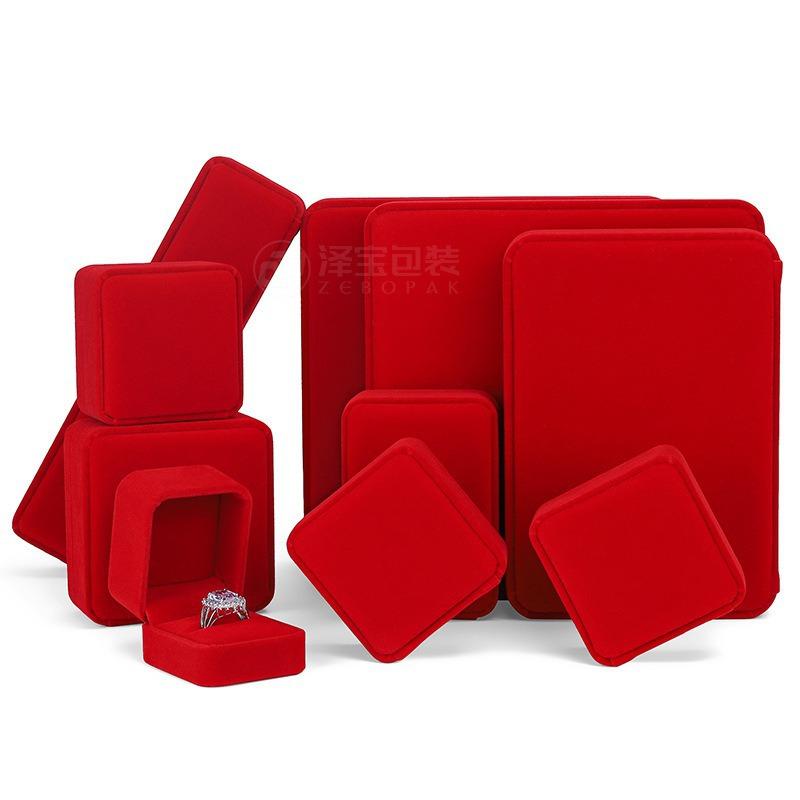 High-end rounded velvet jewelry box, jewelry ring box, pearl necklace and earrings box, bracelet jewelry packaging box