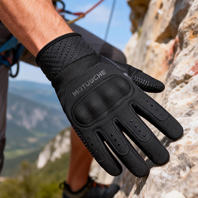 New Motorcycle Riding Gloves for Men, Outdoor Sports Motorcycle Anti-Slip Touchscreen Cycling Gloves, Outdoor Sports Fitness Training Gloves