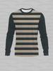 Men's Women's Long Sleeve Stripe Print T-Shirt Casual Wear Long Sleeve Top for Outdoor and Daily Wear T-shirt Pullovers