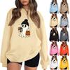 Damemote Casual Langermet trykt rundhals sweatshirt topp