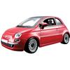 Fiat 500 2007 červená metalíza 1:24 bburago…