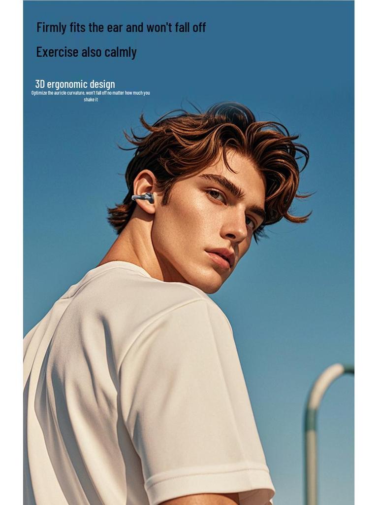 2026 W18 Bone Conduction Open-Ear Bluetooth Ear-Clip Headphones: Pain-Free Long Wear with Extended Battery Life & Customizable Private Model.