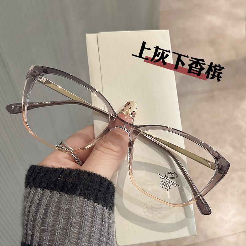 TR90 Material Glasses Frames for Men Women Cat Eye Shape Anti Blue Light Eyewear Stylish Unisex Optical Frames