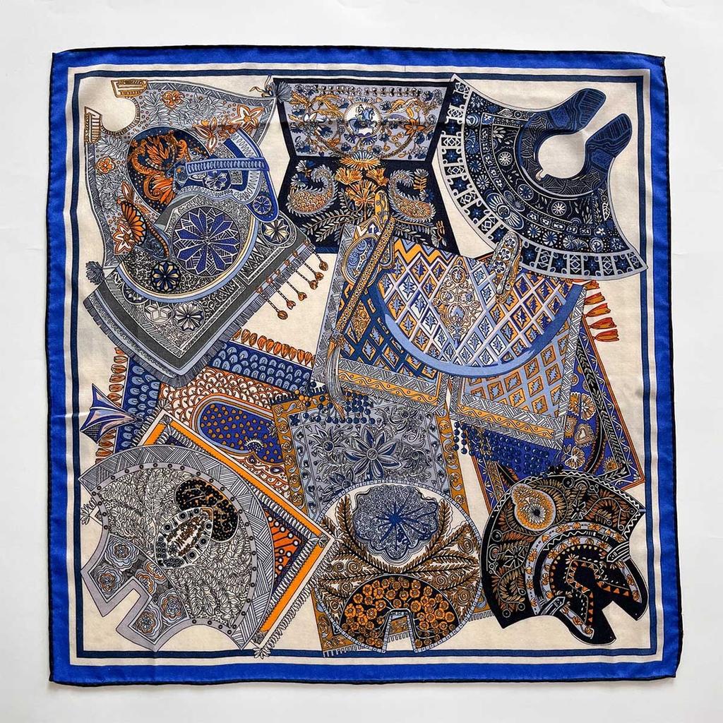 18% Silk 82% Wool Scarf Women Pashmina Double sided Foulard Female Bandana Twill Scarves Hijab Shawl Wraps Square Headkerchief