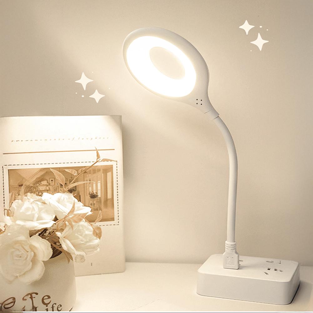 LED Smart Voice Control Night Light USB 5V Portable Table Reading Lamp Sound Sensor Beside Lighting Dimmable 3 Color Change