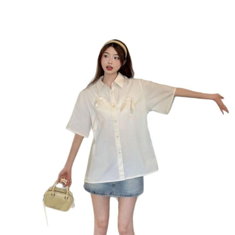 New Chinese style short-sleeved shirt jacket women's summer new shirt design sense niche sunscreen top