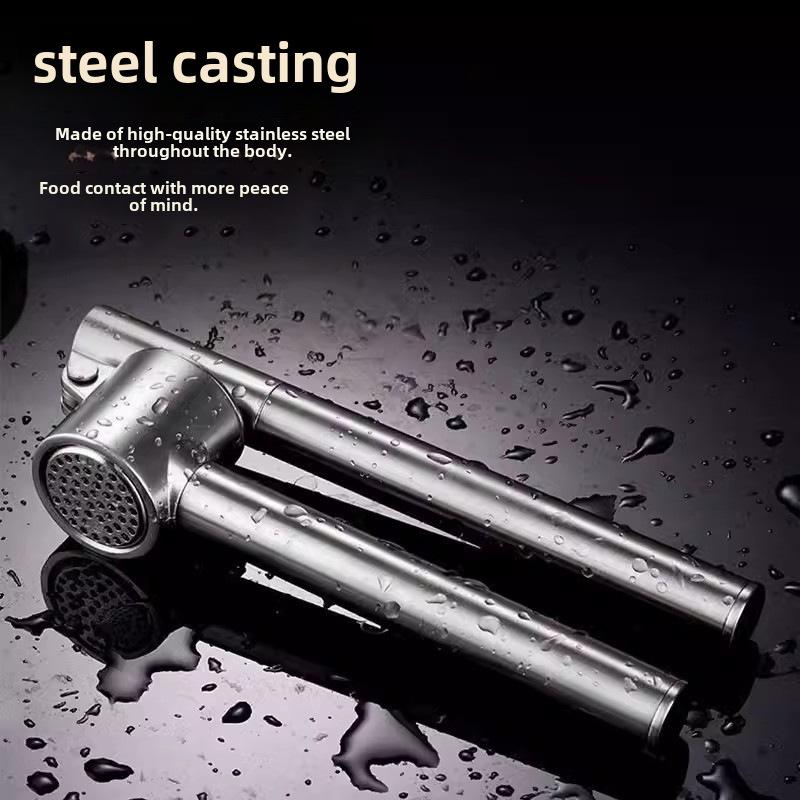 304 Stainless Steel Garlic Press & Peeler Manual Crusher & Masher Tool