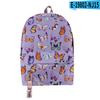 Cartoon Youthful School Bags Unisex Funny Butterfly Travel Bags 3D Print Oxford Waterproof Notebook Shoulder Backpacks
