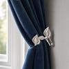 Pack of 2 Leaf Shape Decorative Wall Hooks, Curtain Hooks and Coat Hooks for Home Organization