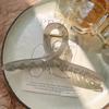 Premium Coffee-Colored Frosted Hairpin - Large All-Match Shark Clip for Elegant Hairstyles